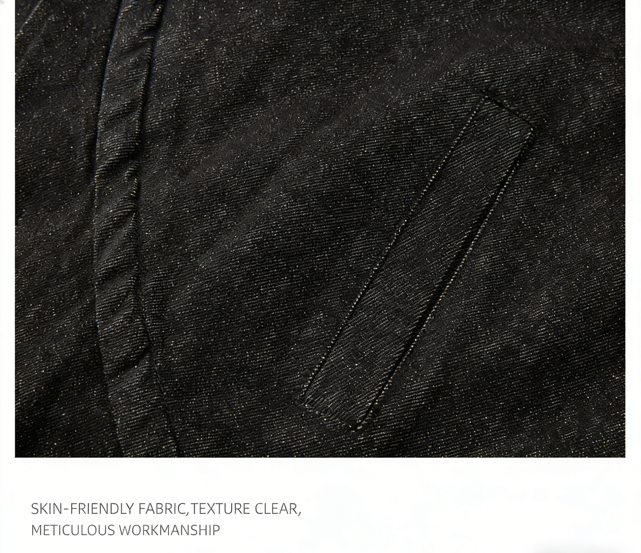"Slanted Sequence - Dark Deconstructed Denim Jacket"
