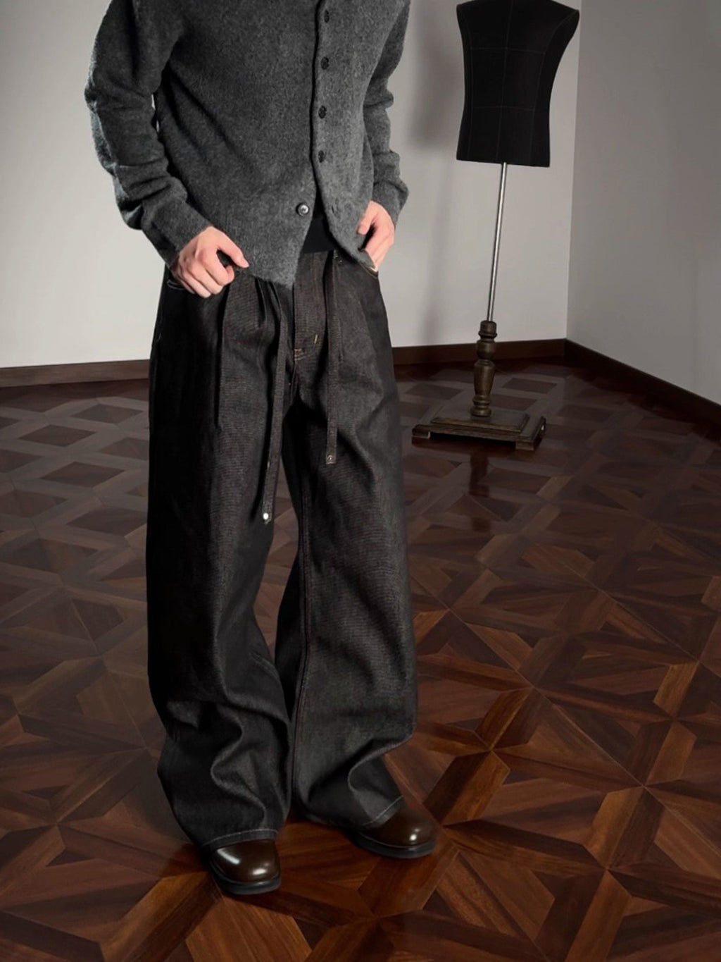 Black stiff jeans