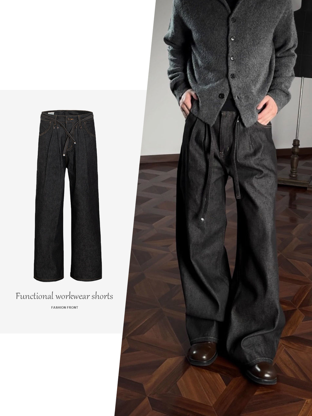 Black stiff jeans