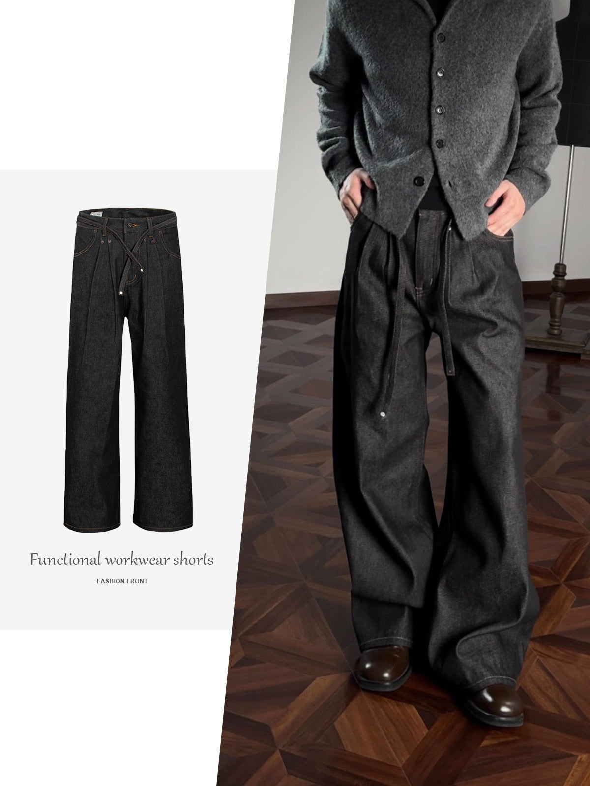 Black stiff jeans