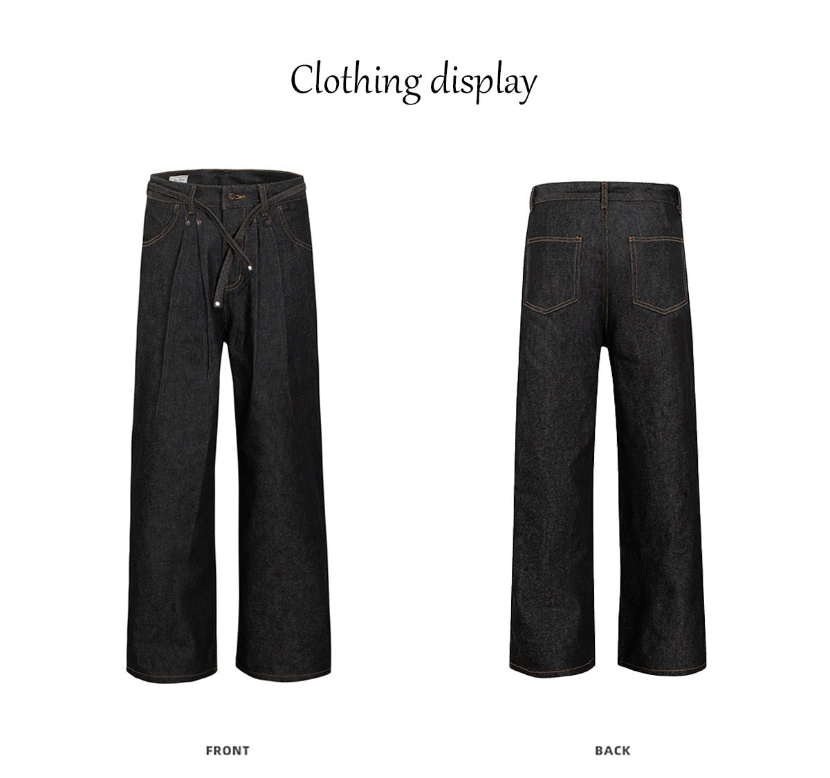 Black stiff jeans