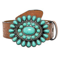 Wilderness Turquoise Western Vintage Carved Belt