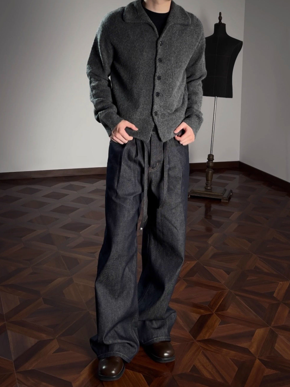 Black stiff jeans