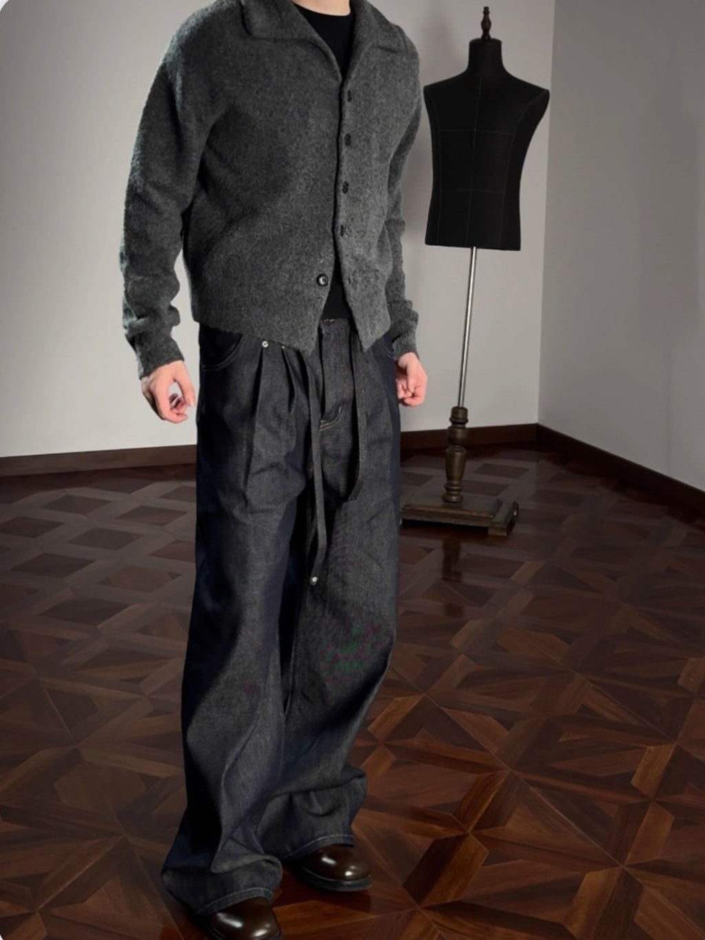 Black stiff jeans
