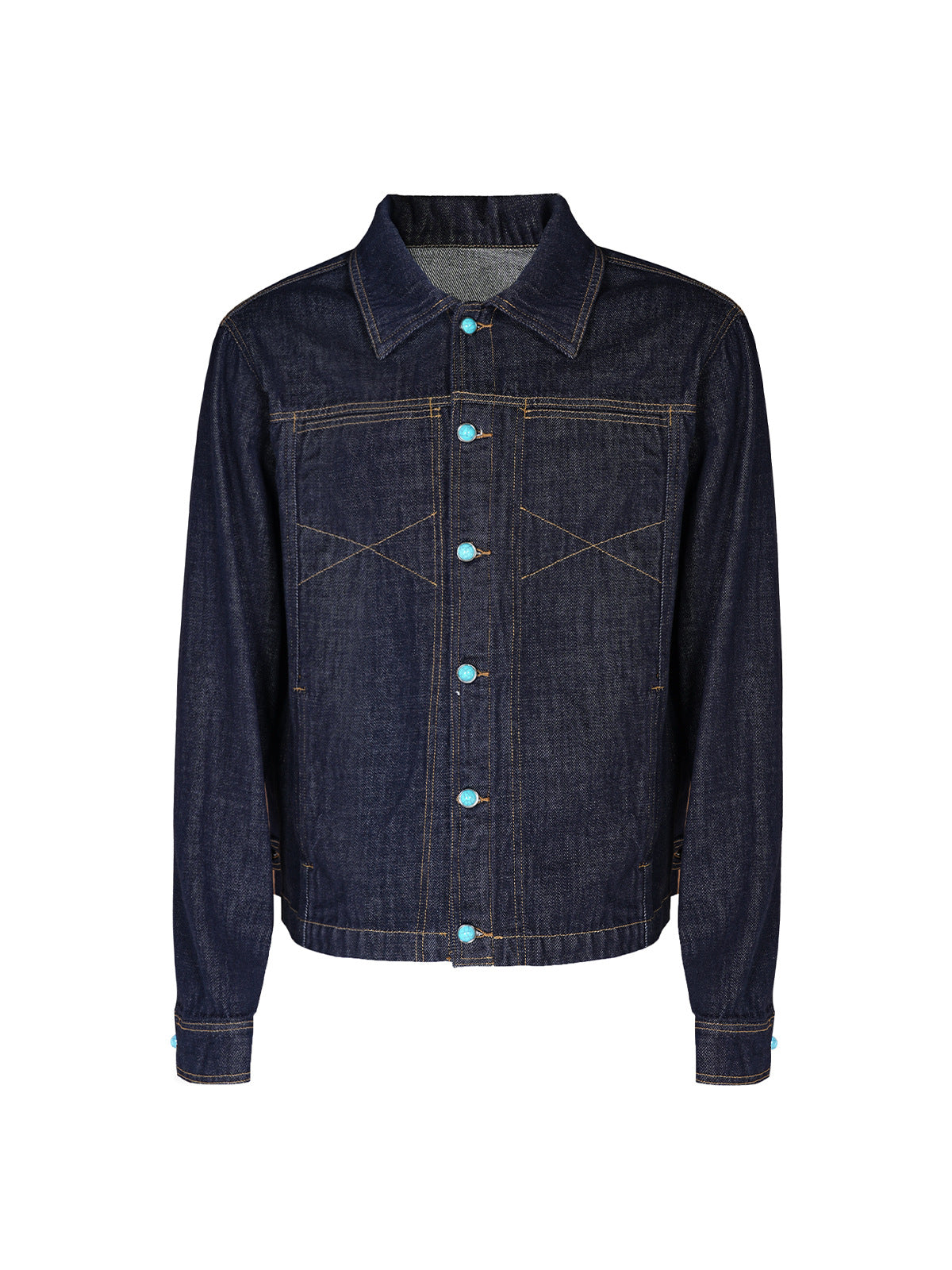 "جاكيت دينيم ريترو غربي - تسلسل الفيروز"